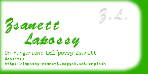 zsanett lapossy business card